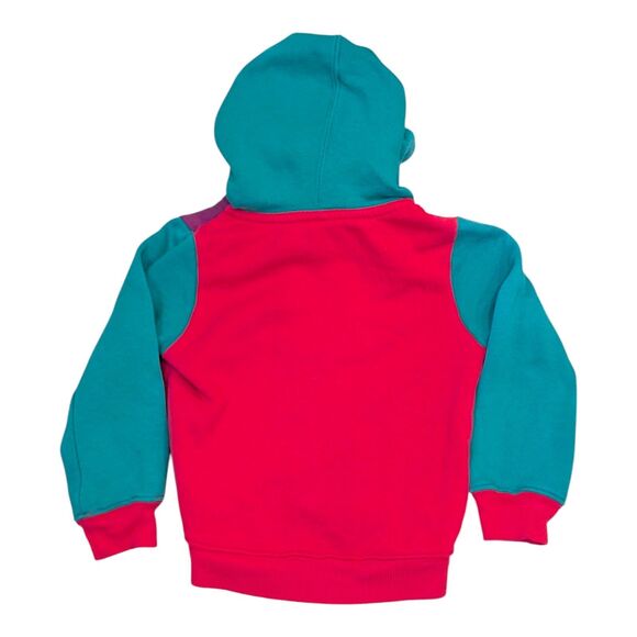 Paul Frank Y2K Julius Monkey Hoodie Rainbow Colorblock Pink Teal 3T - Picture 2 of 6